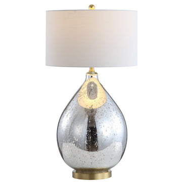 Sasha 30.75" Glass/Metal LED Table Lamp - JONATHAN Y